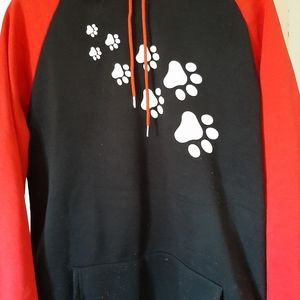 Hooded jacket with cat paws